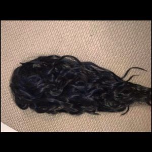 Black human hair clip in extensions